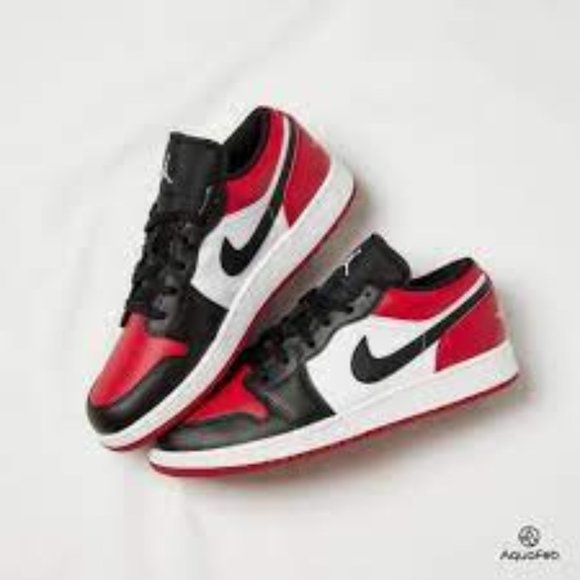 Jordan 1 Low Bred Toe (GS) size 6 youth/7.5 womens - Picture 2 of 6